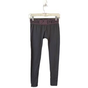 Gymshark Low Rise 31" Yoga Workout Leggings Gray Purple Size XS